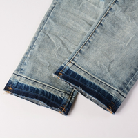 Purple Ripped Blue Jeans