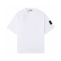 Camiseta Stone Island Blanco Liso Blanco Logo Negro