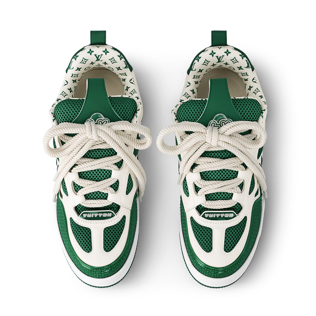 Skater Monogram Trainer Verde Puntos Blancos