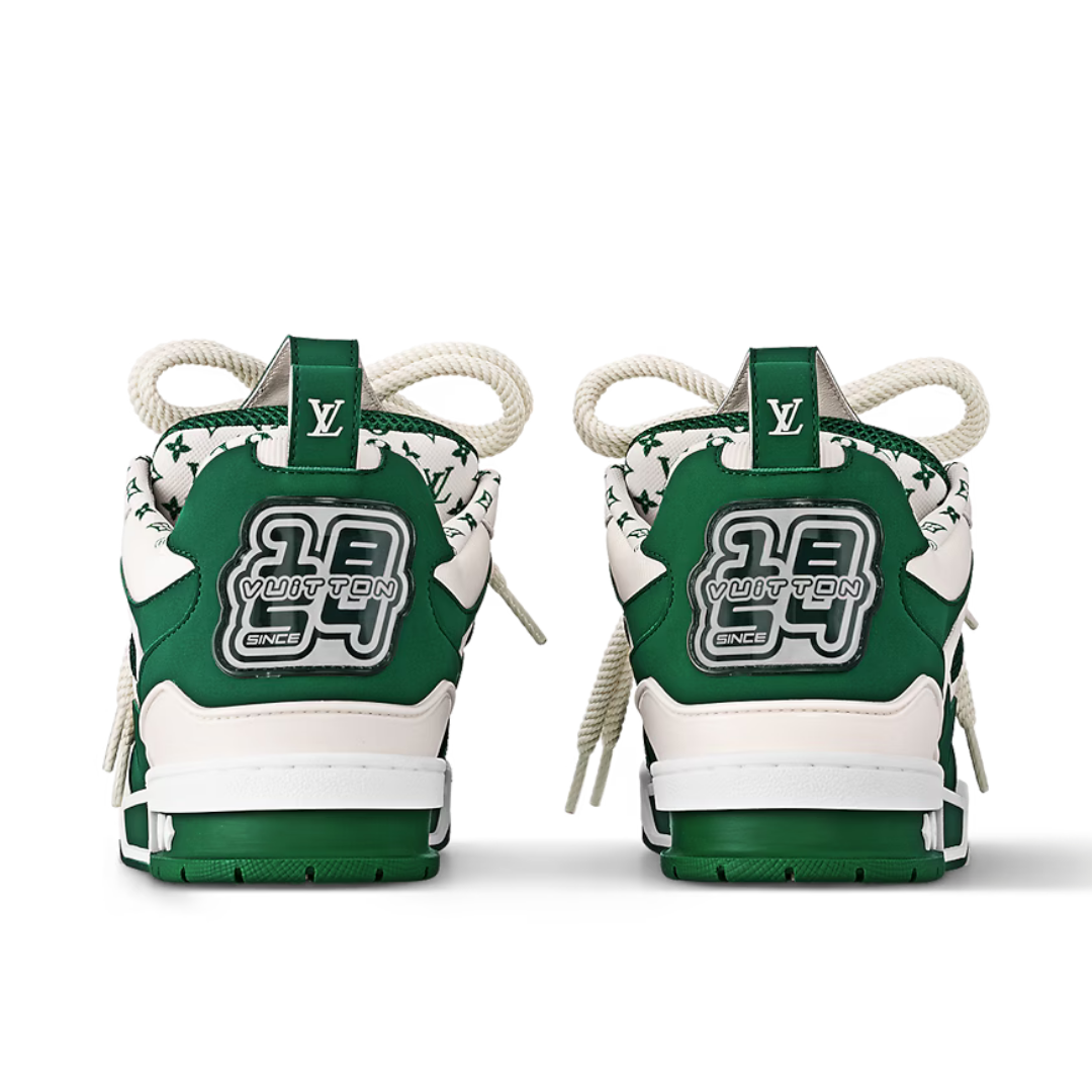 Skater Monogram Trainer Verde Puntos Blancos