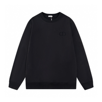 Monogram Sweatshirt Negro Logo Rojo