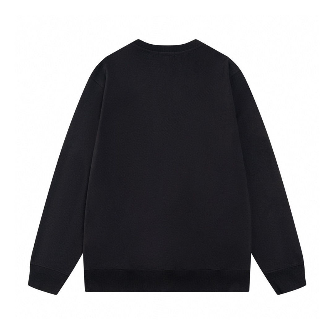 Monogram Sweatshirt Negro Logo Rojo