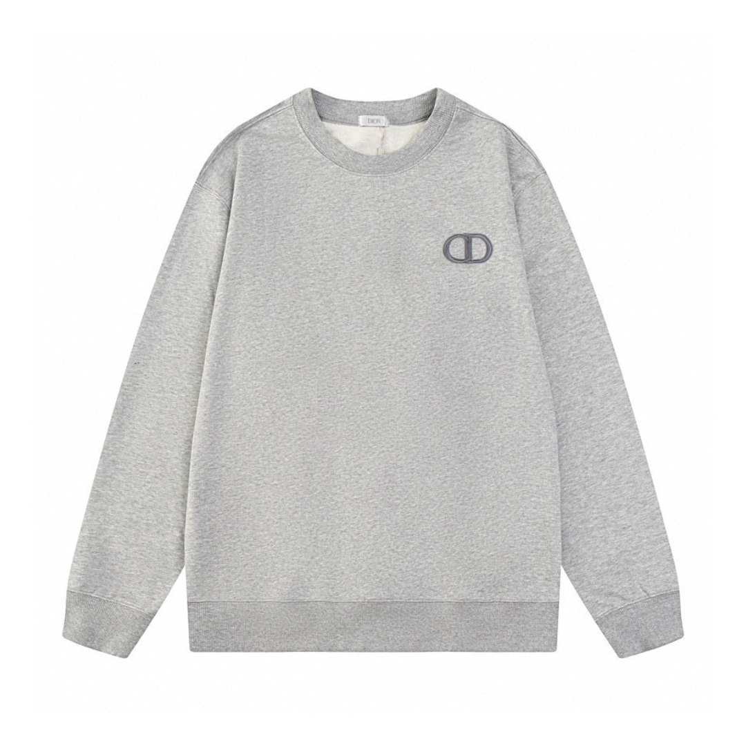 Monogram Sweatshirt Liso Gris Oval