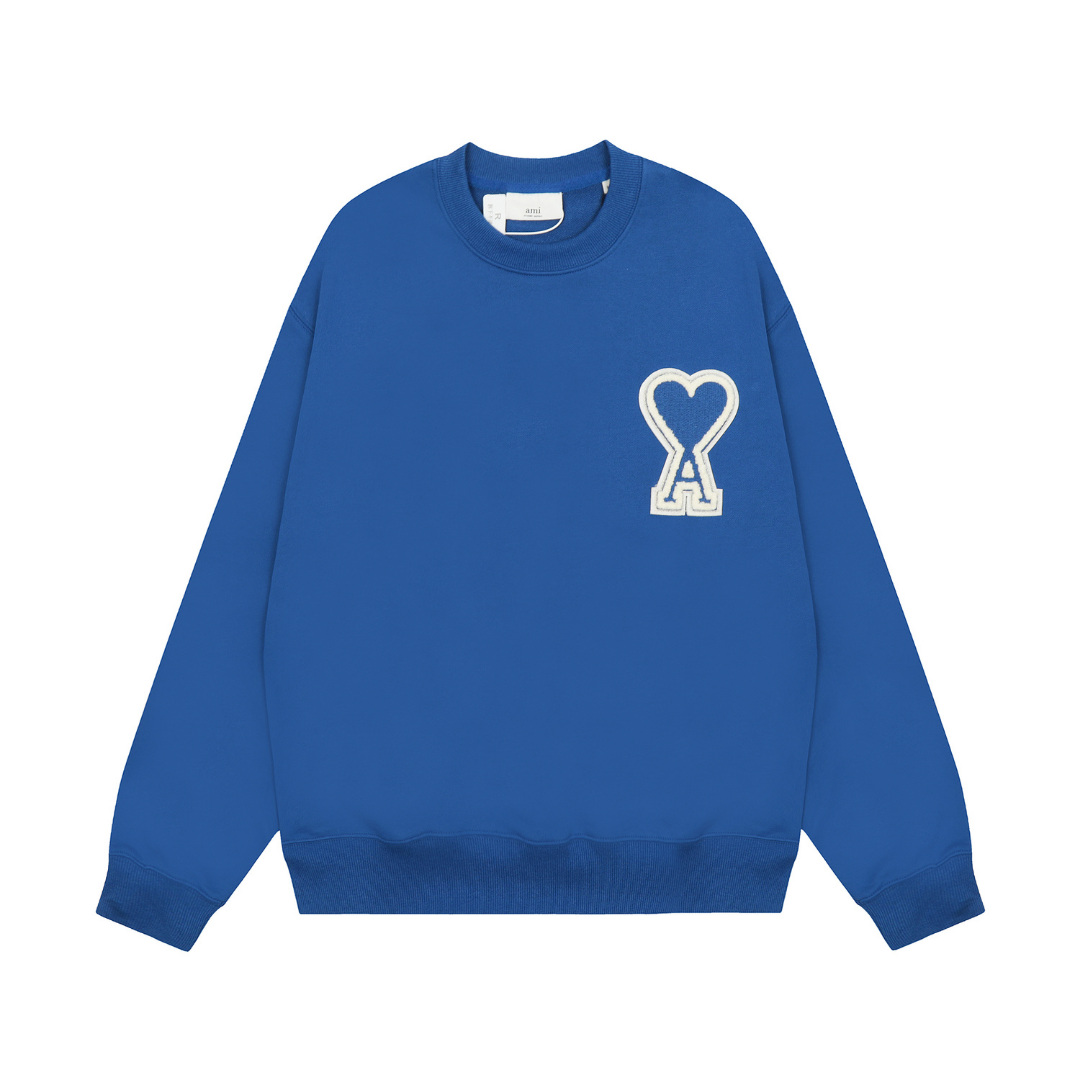 Ami Hoodie Azul Corazon Blanco