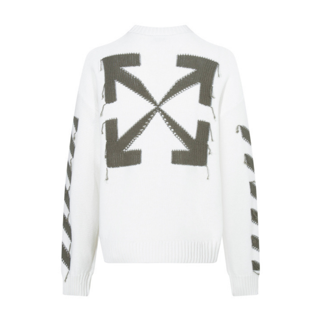 Off-White Off-W Monogram Sweater - Blanco Camo Blanco