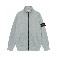 Buzo Stone Island Claro Con Logo Verde