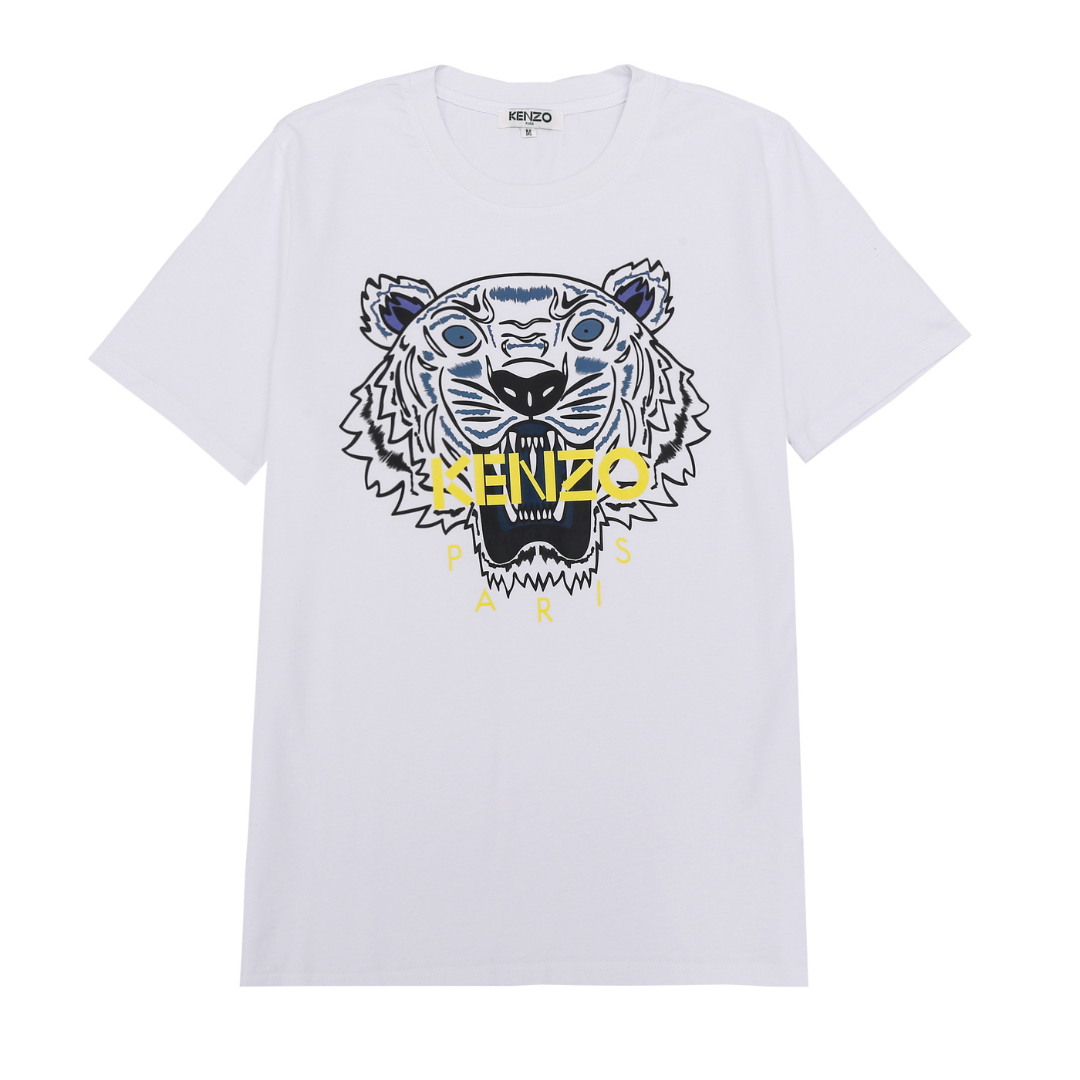 Tiger T-shirt Azul Blanco Tigre