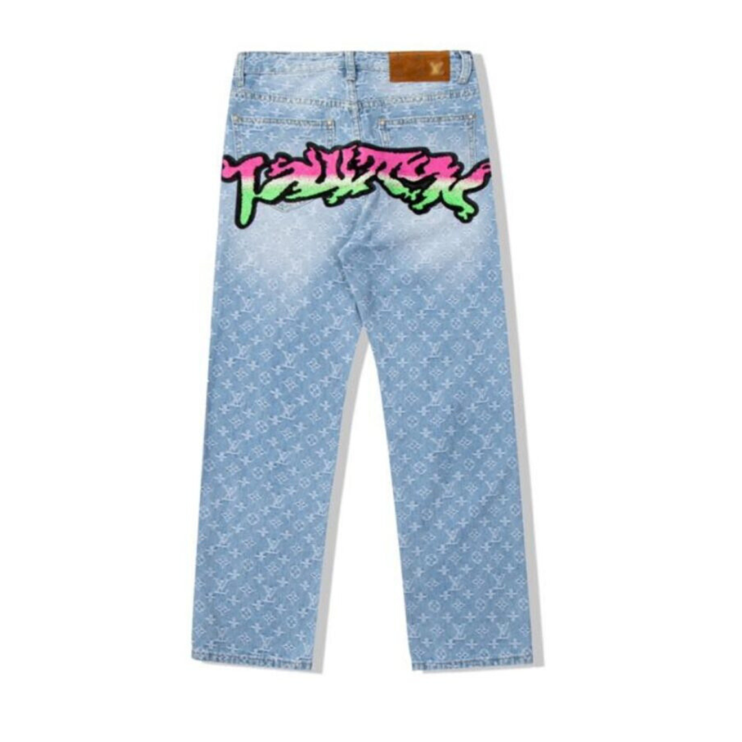 Monogram Jeans Camo Rosa