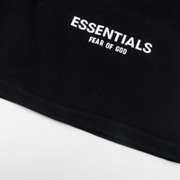 Essentials Shorts Blanco Logo Negro 3