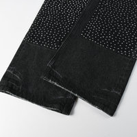 Purple Black Diamonds Jeans Negro Puntos Blancos