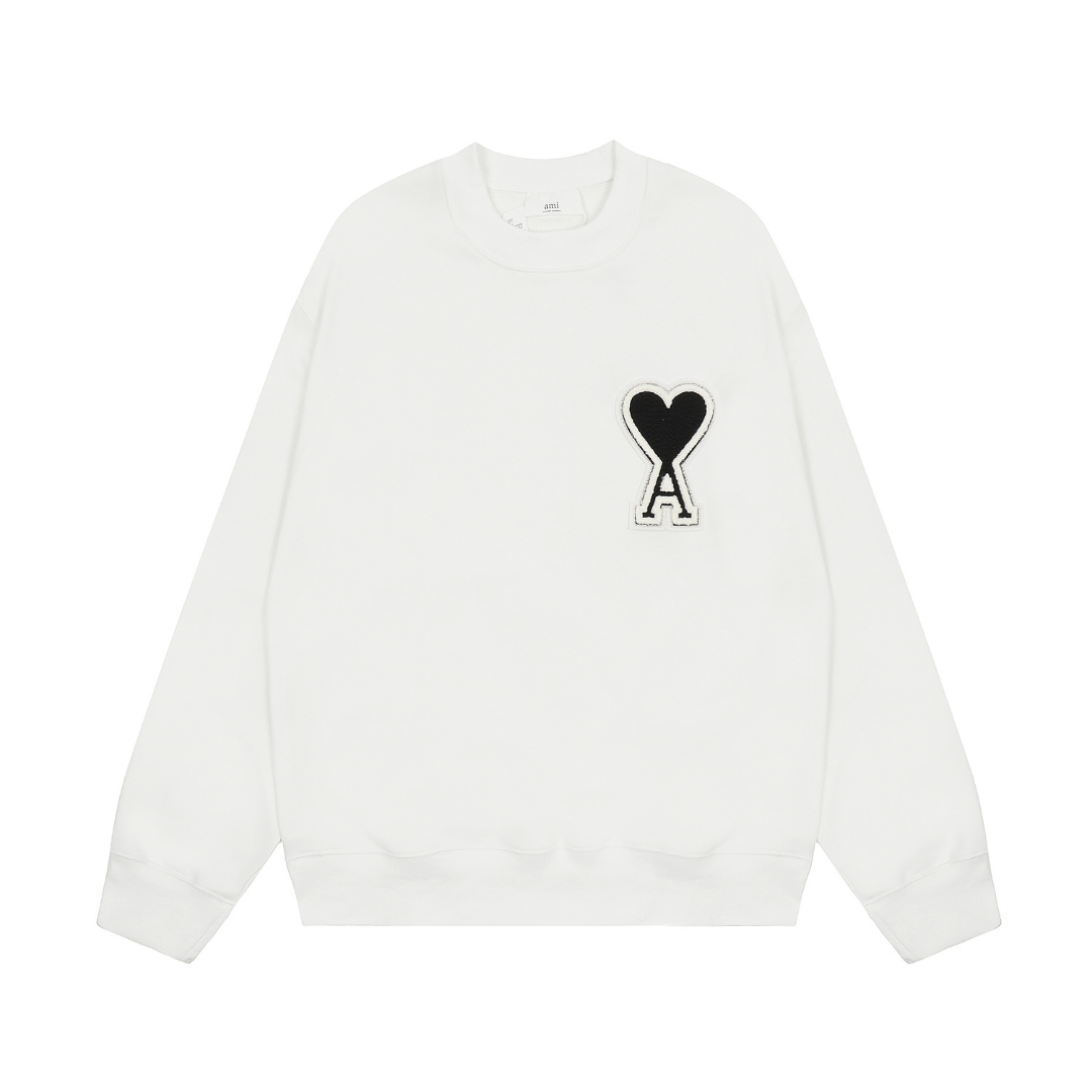 Ami Hoodie Cremo Corazon Negro