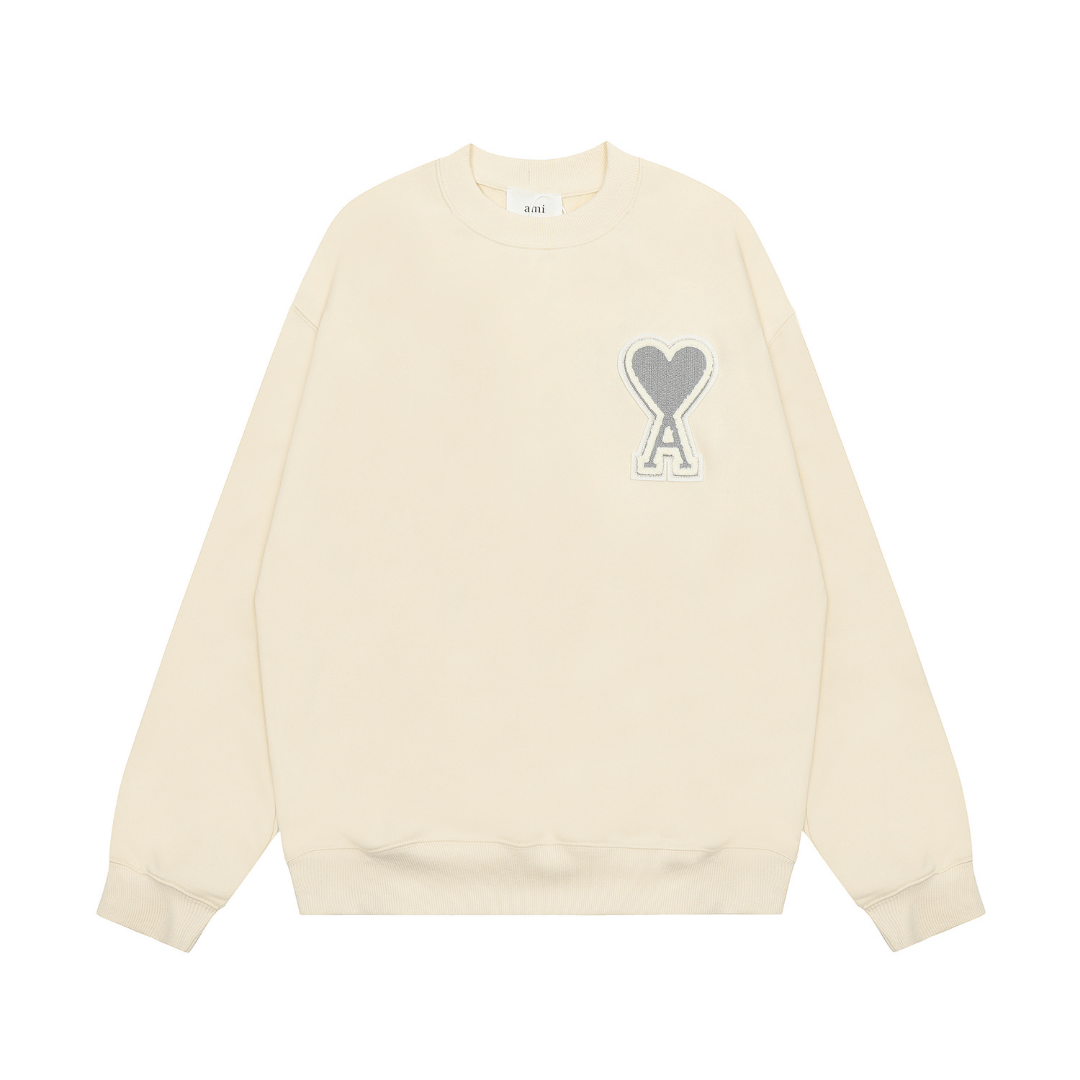 Ami Hoodie Cremo Corazon Blanco