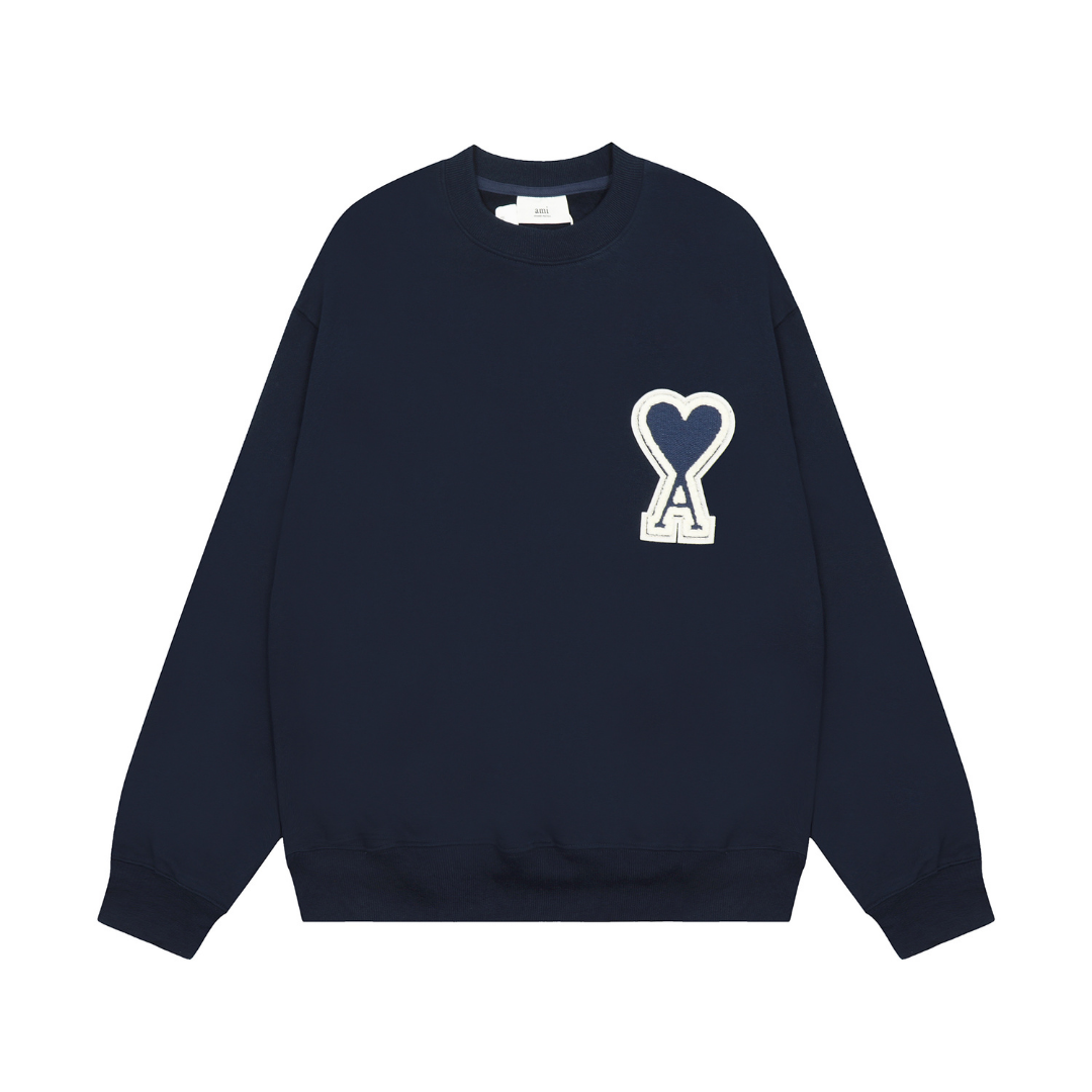 Ami Hoodie Navy Azul Corazon