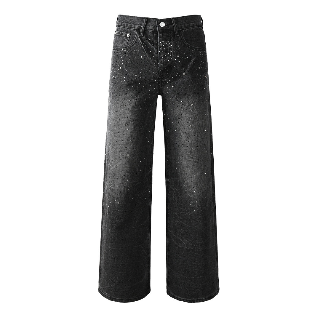 Purple Black Diamonds Jeans Camo Negro