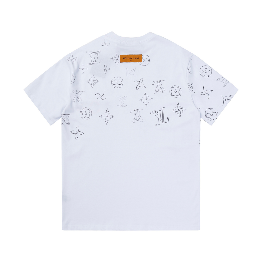 Louis Vuitton Monogram T-shirt - Blanco Monograma Azul Rojo