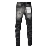 Purple Gradient Black Jeans Liso Negro Purples