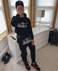 Conjunto Trapstar Negro Negro Rojo 2
