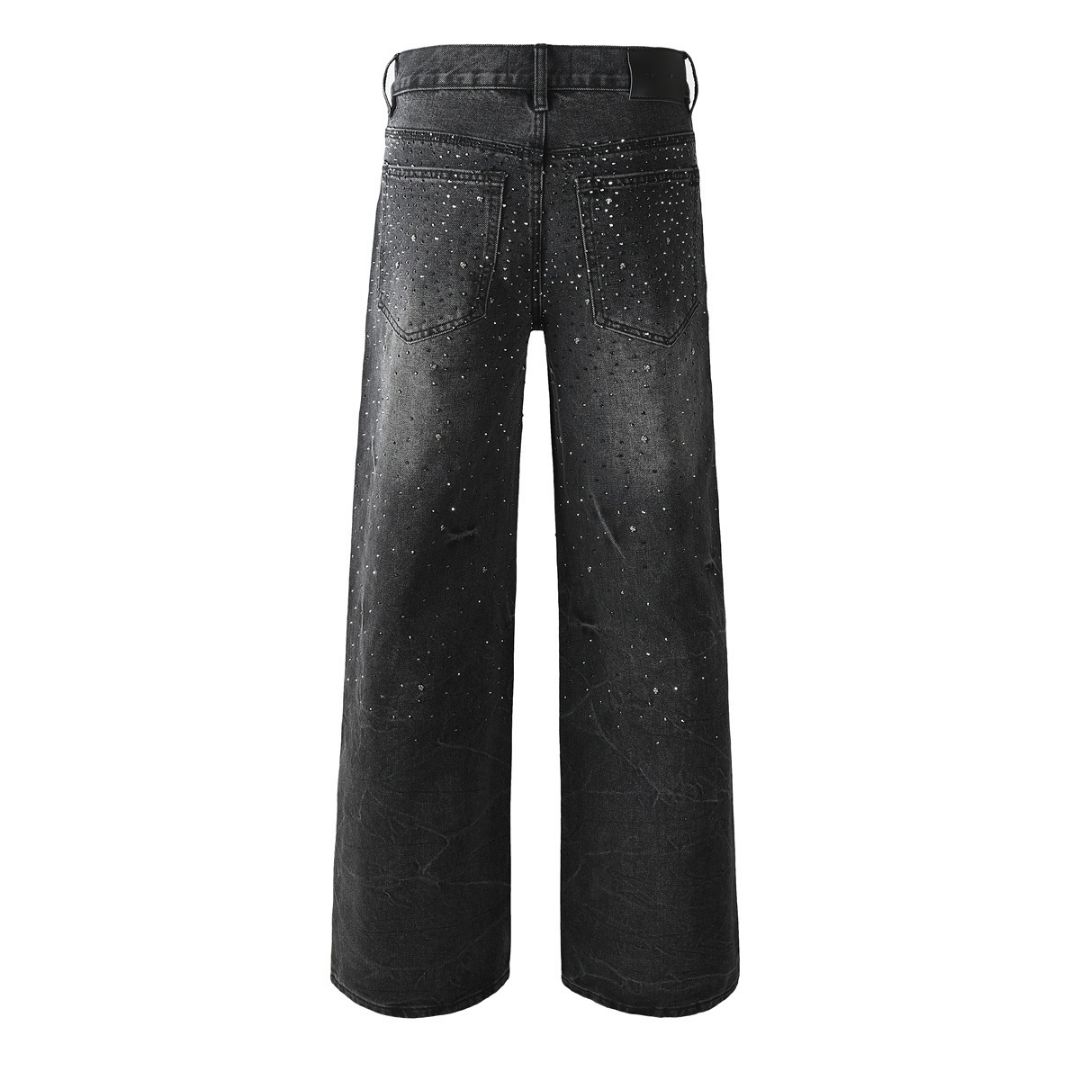 Purple Black Diamonds Jeans Camo Negro