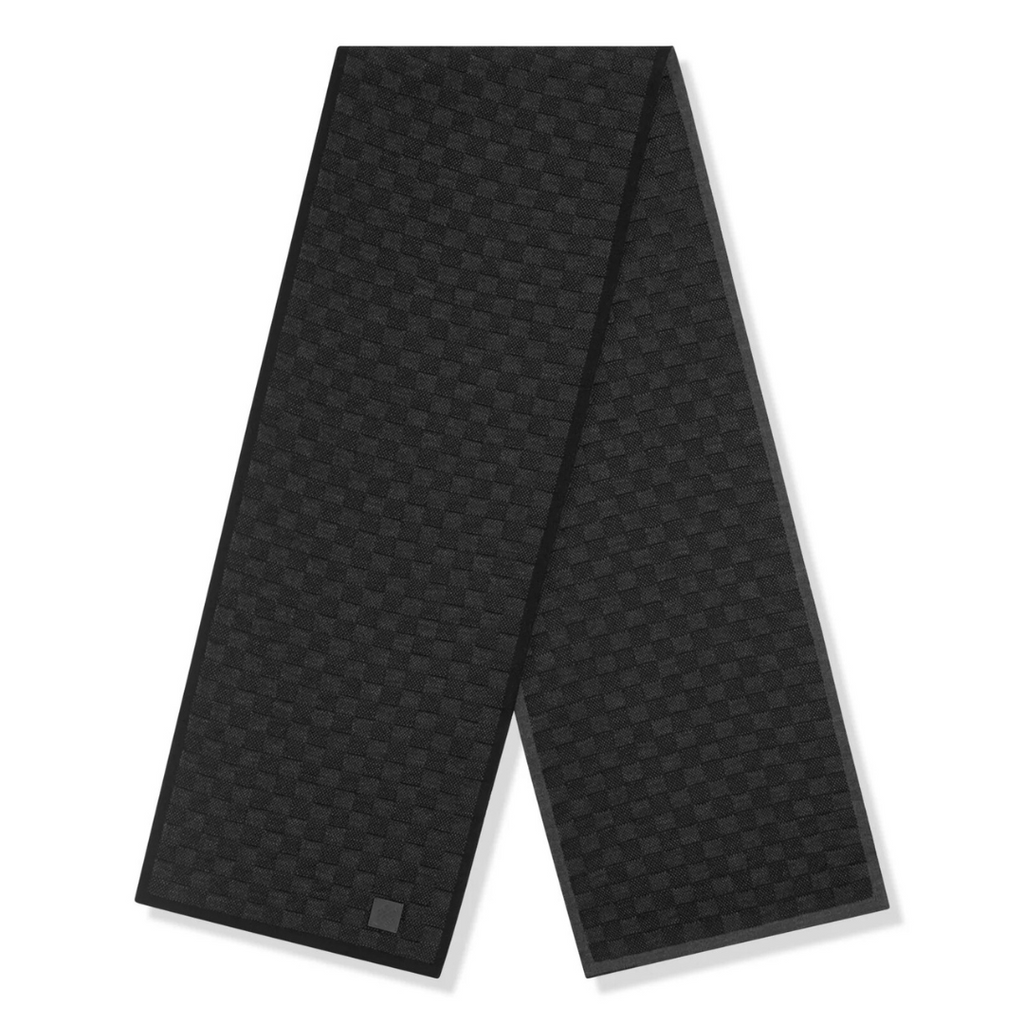 Monogram Black Scarf & Beanie