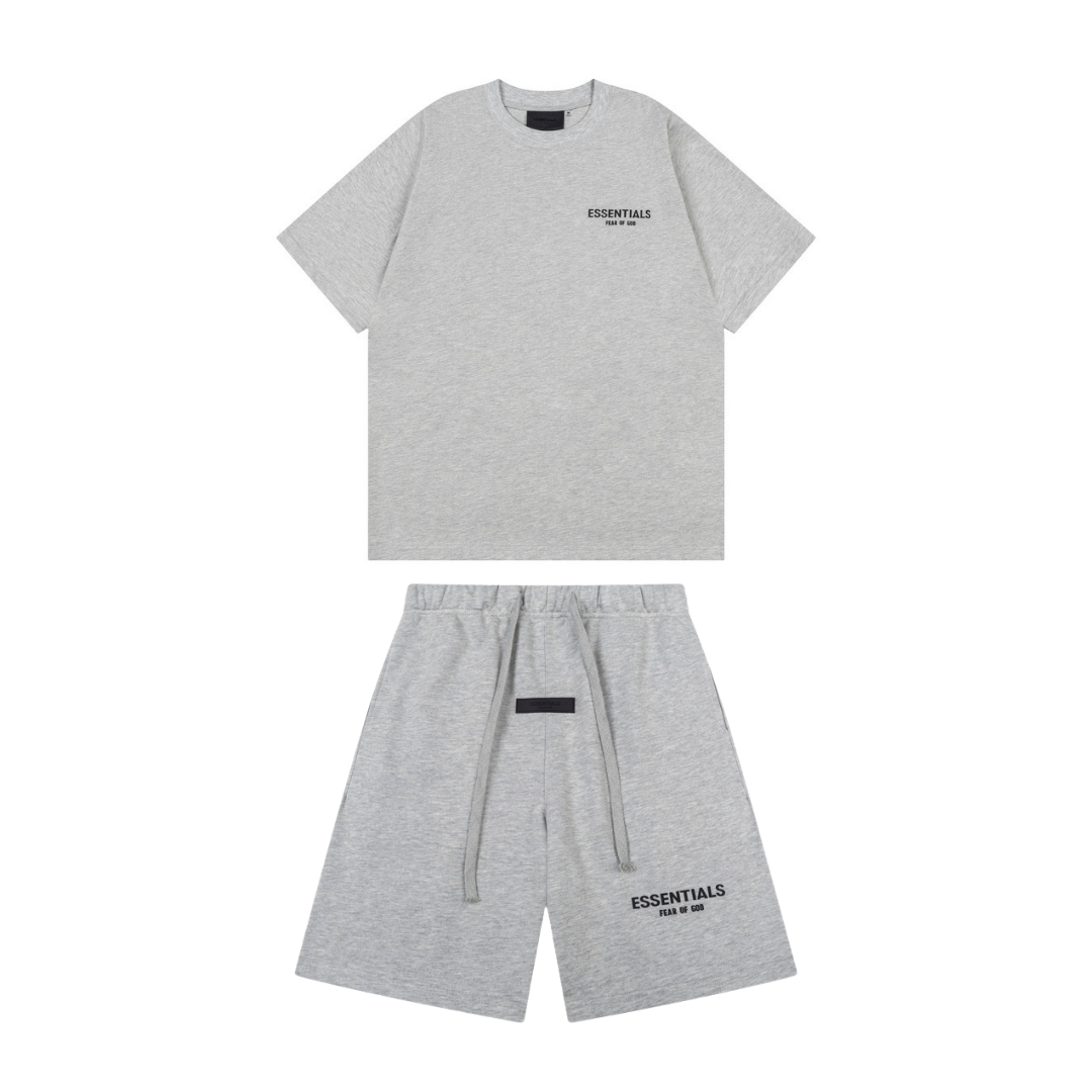 Essentials Short Set Caldo Gris Estampado