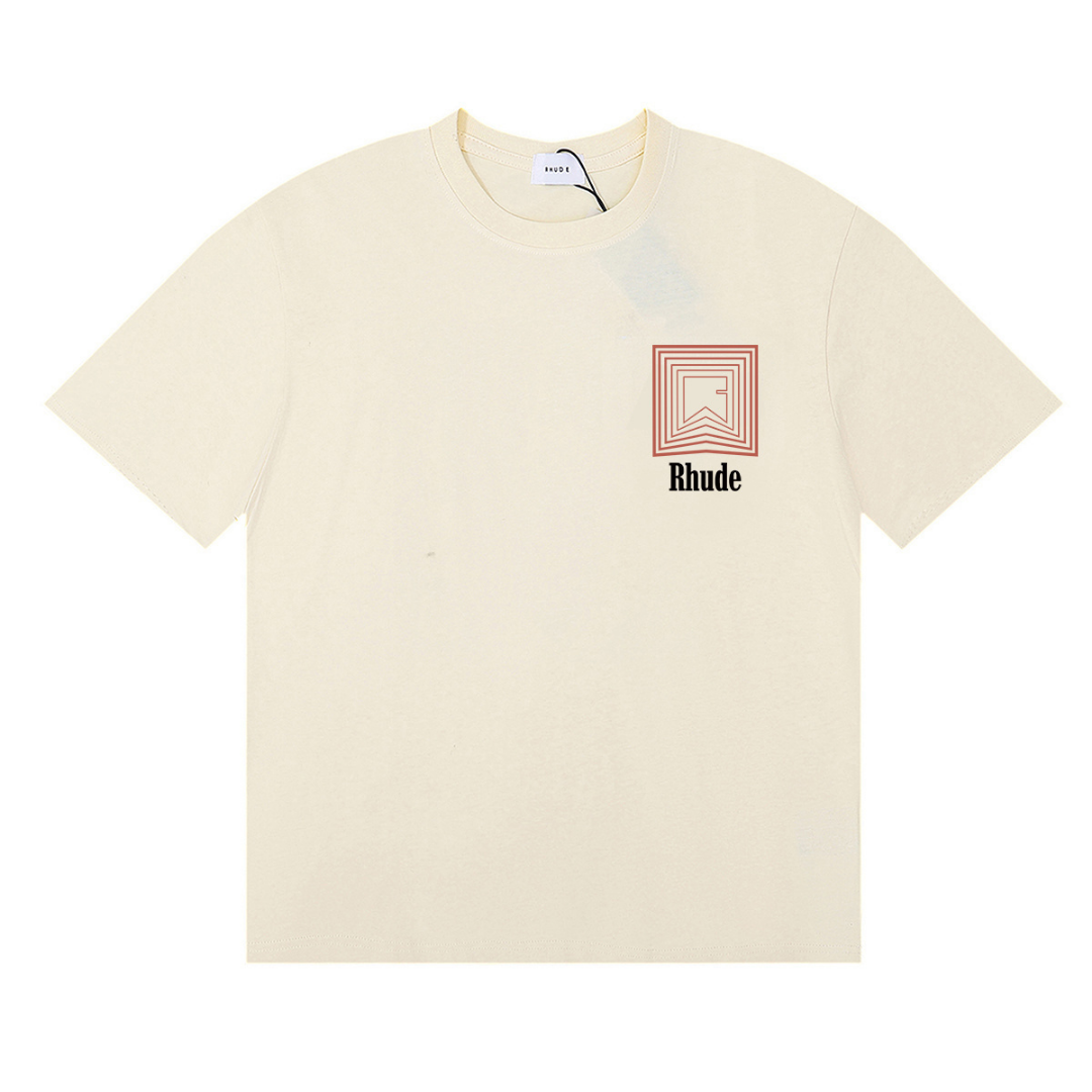 Camiseta Rh*de Negro Monograma Marron
