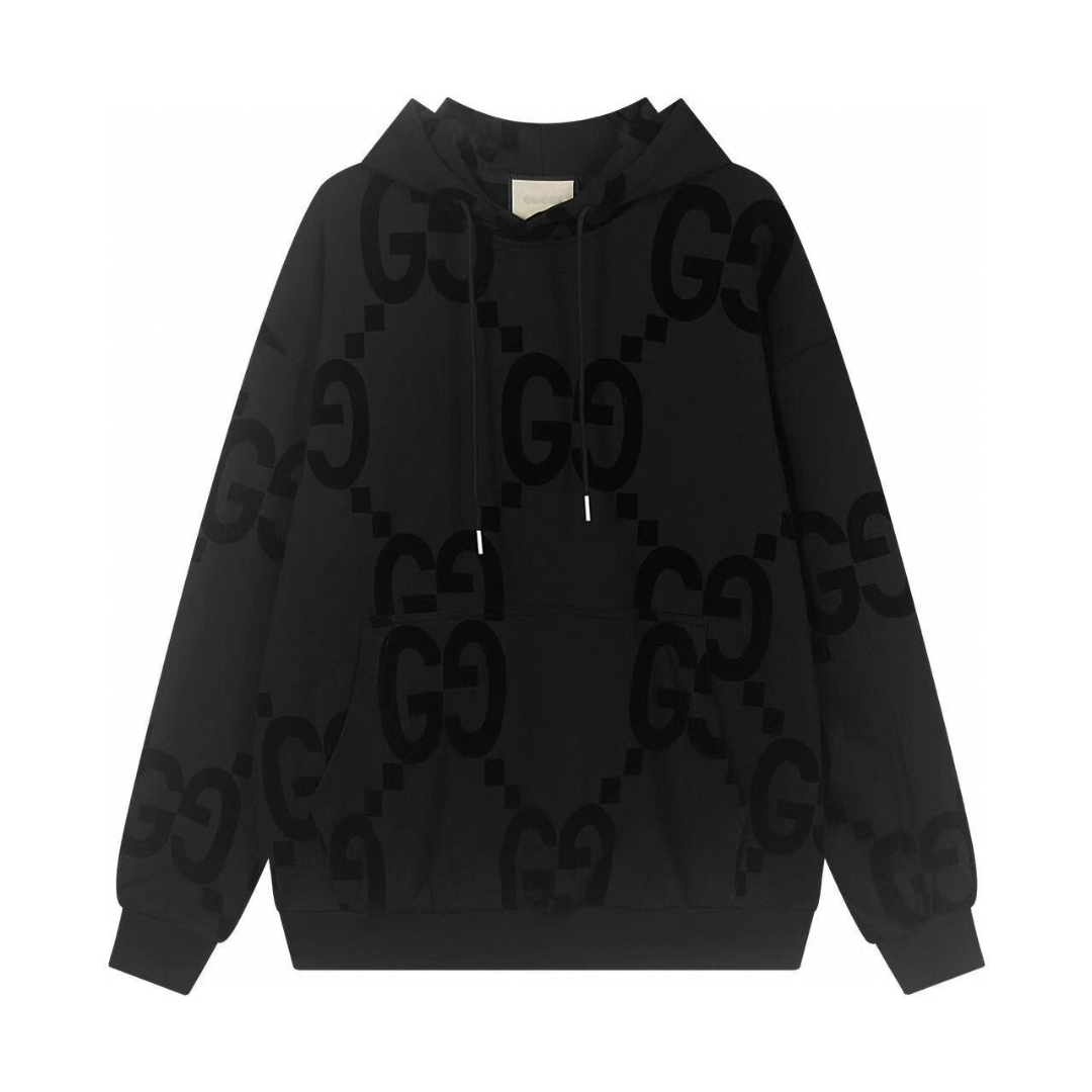 Monogram Hoodie Monograma Gg Negro