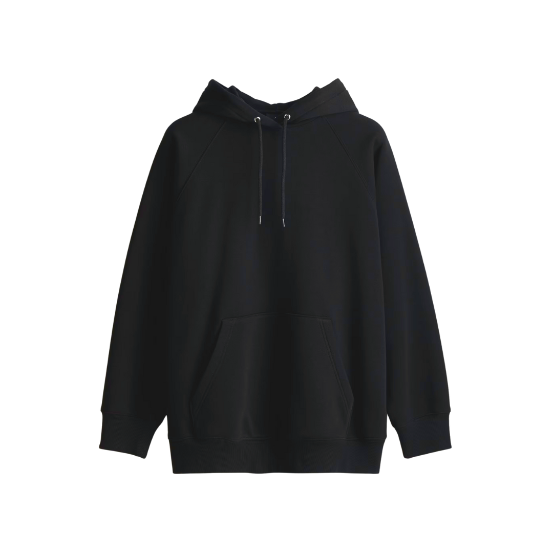 Oversized Essence Hoodie Negro Hoodie