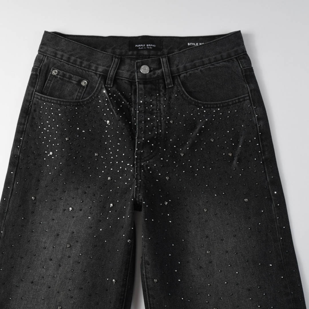 Purple Black Diamonds Jeans Camo Negro