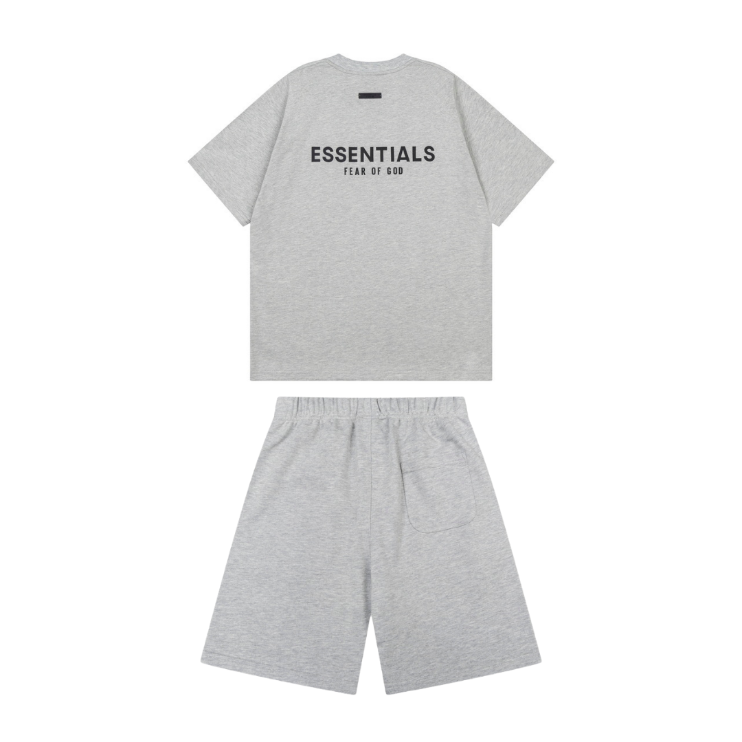 Essentials Short Set Caldo Gris Estampado