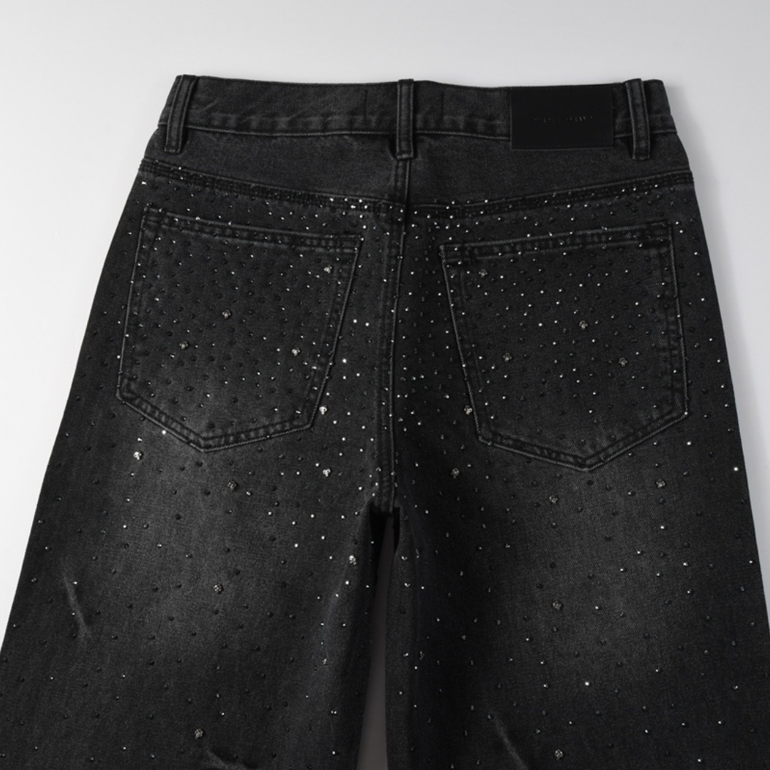 Purple Black Diamonds Jeans Camo Negro