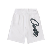 Rules the World White Shorts Negro Logo Blanco