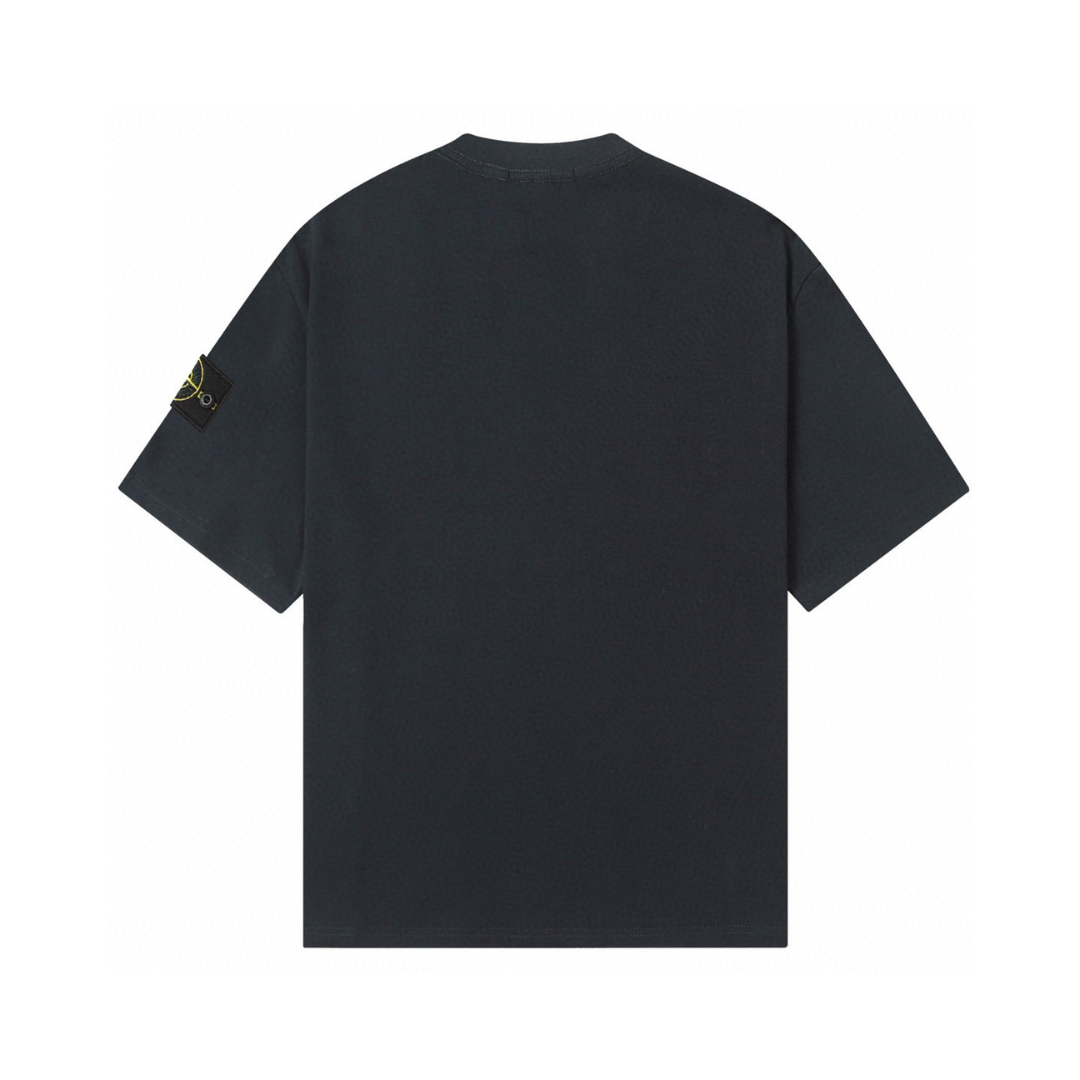 Camiseta Stone Island Azul Marino/Azul Naranja Camo