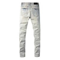 Amr Red Patch Distressed Jeans