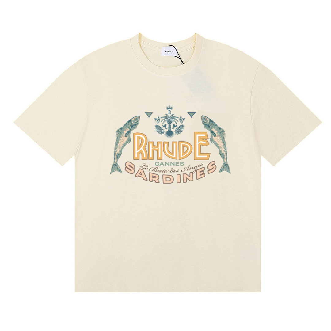Camiseta Rh*de Blanco Sardines Amarillo