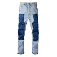 Amr Blue Patch Flared Jeans Azul