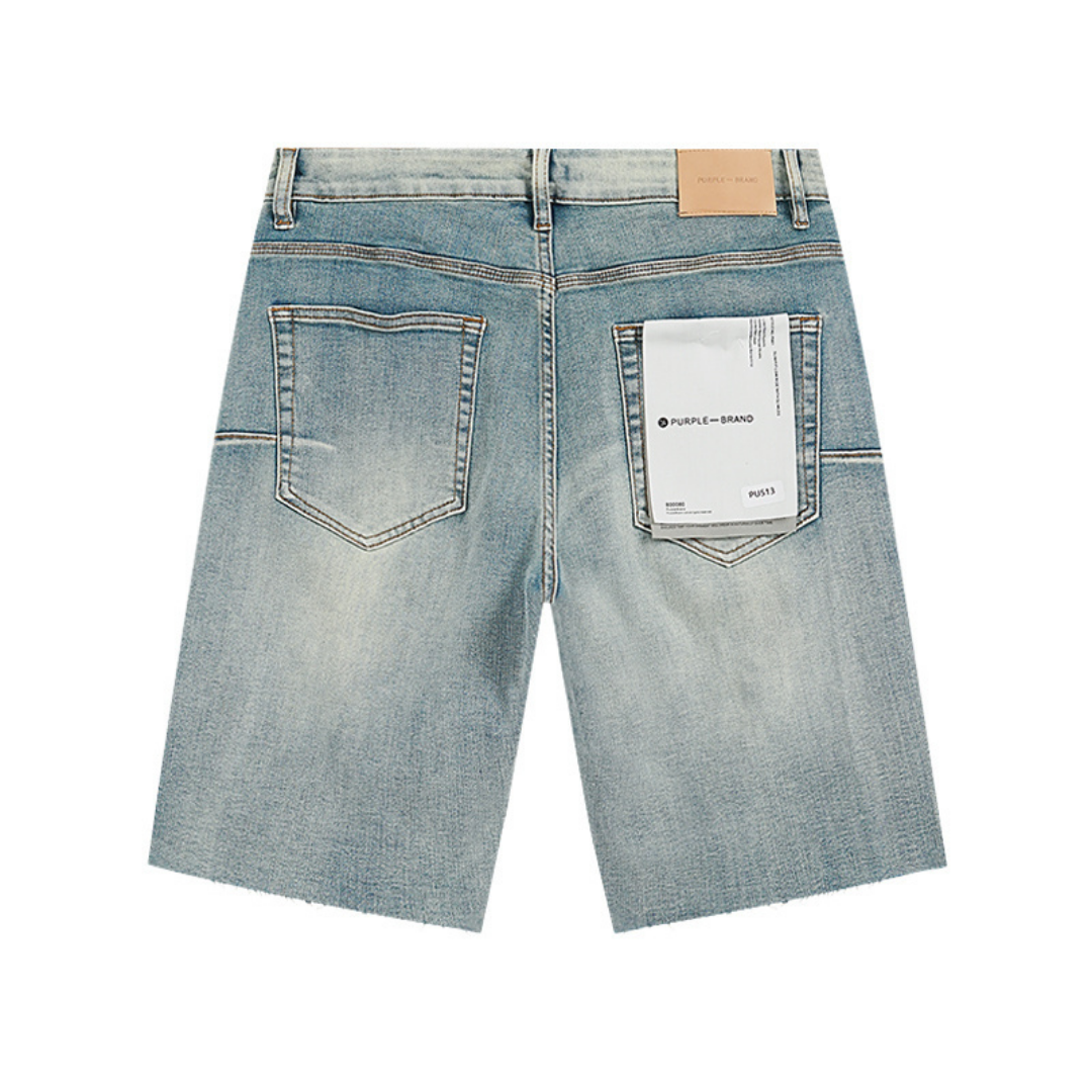 Pantalon Purple Brand Liso Azul Estrellas