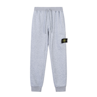 Conjunto Stone Island Gris Logotipo Negro