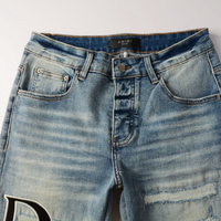 Amr Staggered Blue Jeans Azul 2