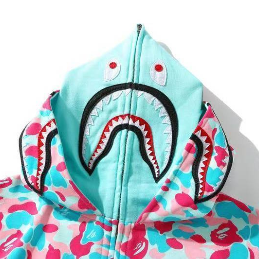 Bape Zip Hoodie Camo Rosa 4