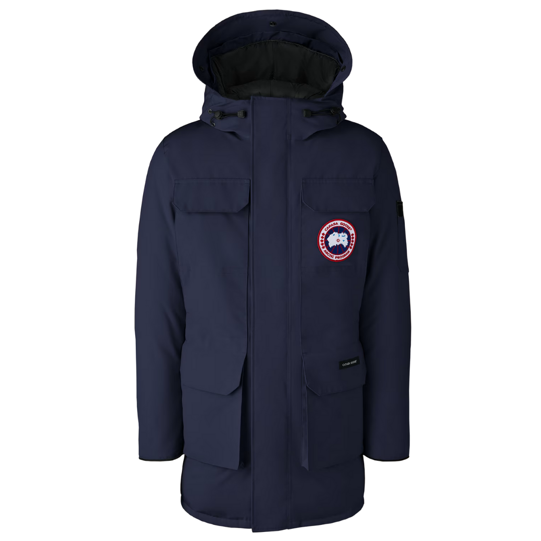 Goose Jacket Azul Marino Logo Rojo