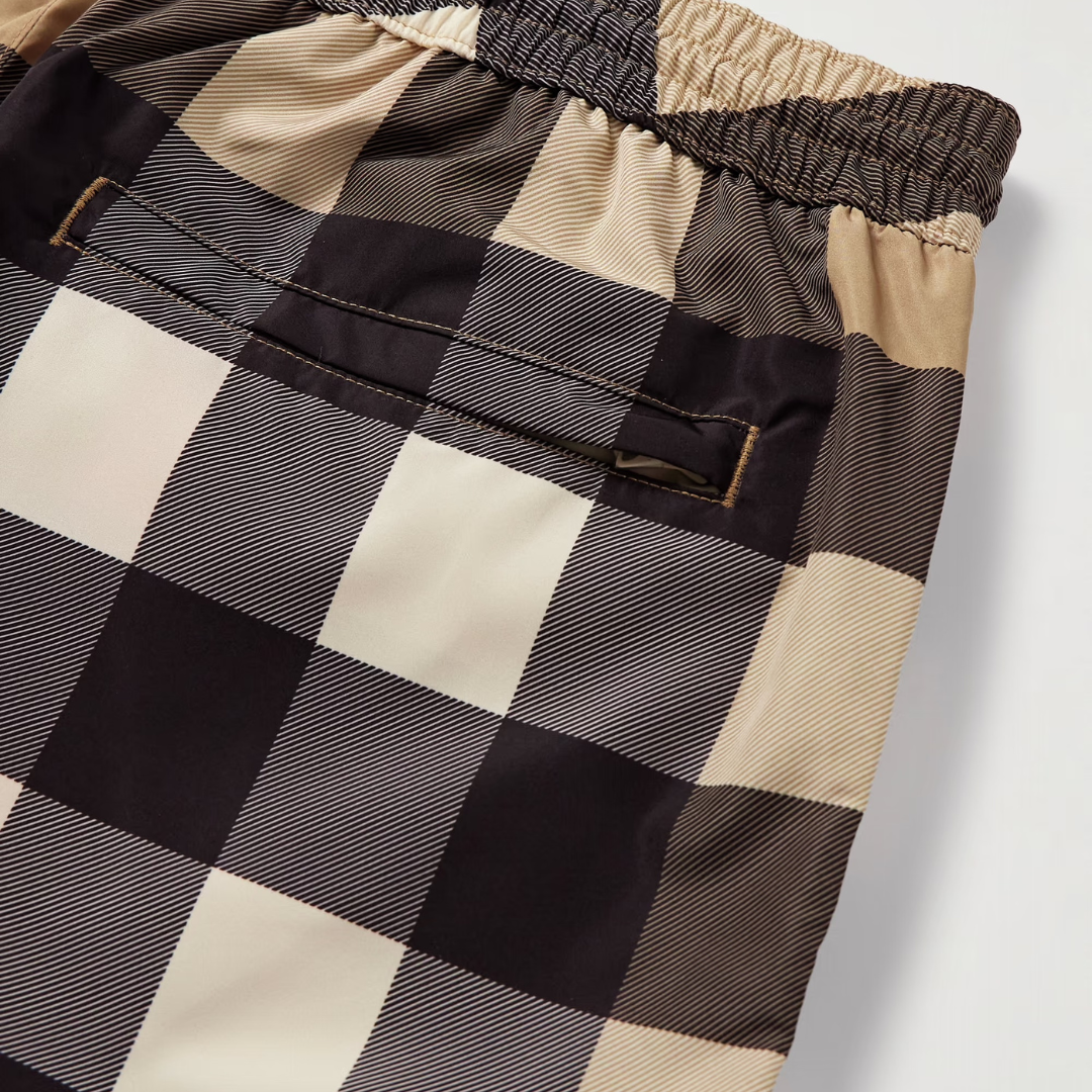 BB Monogram Shorts Negro Blanco