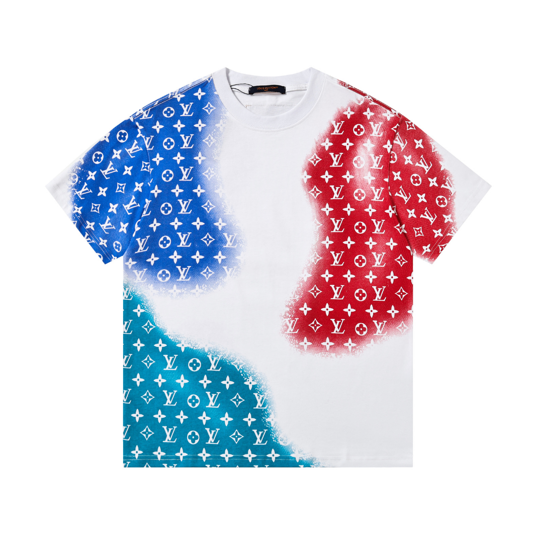 Monogram T-shirt Monograma Azul Rojo