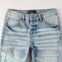 Amr Light Blue Patch Jeans Azul 2