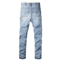 Amr Blue Patch Flared Jeans Azul