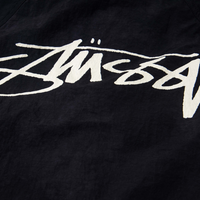Stussy Jacket Negro Logo Blanco