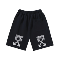 Off-White Off-W Monogram Shorts - Negro Cruz Blanco