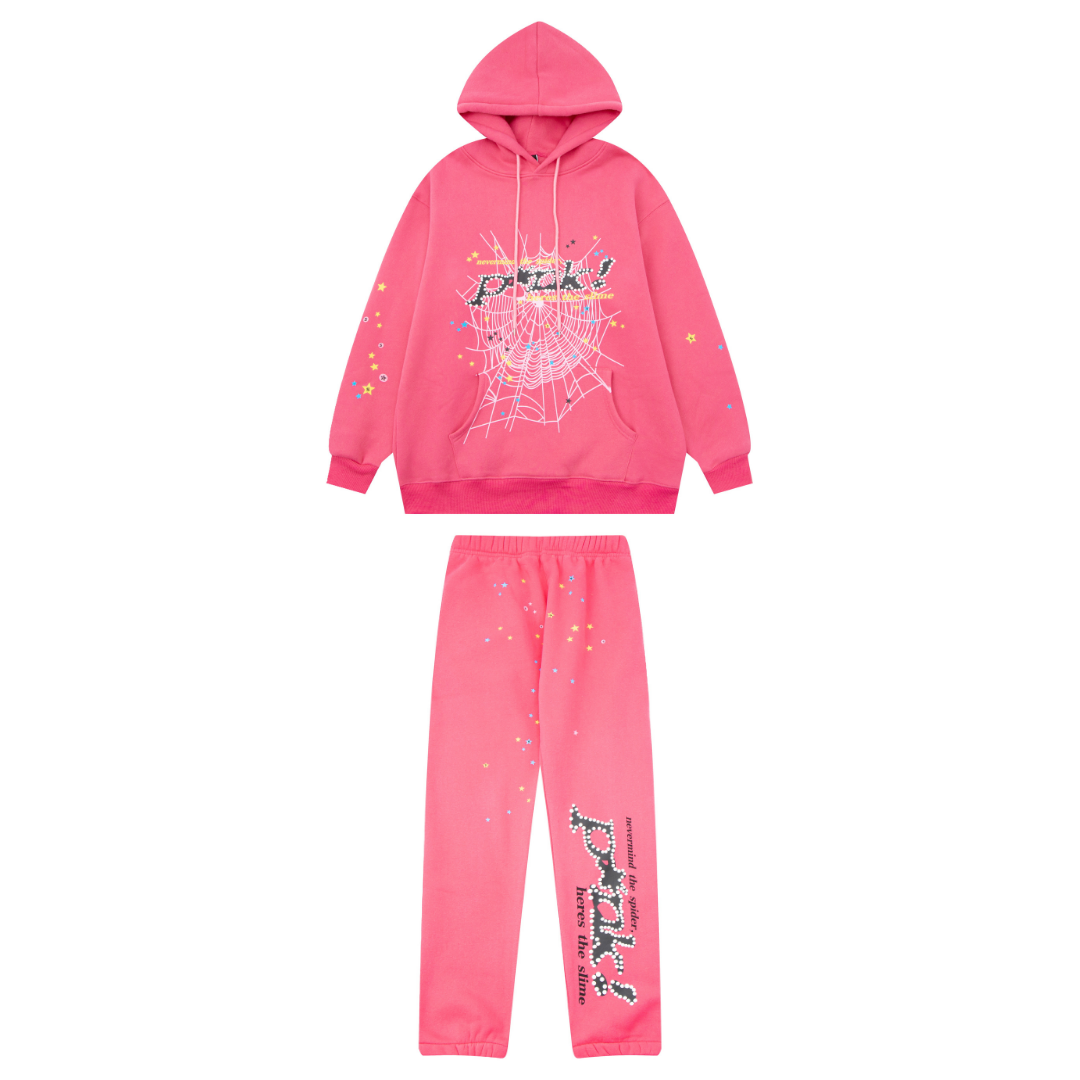 Buzo Sp5der Rosa Rosa Web