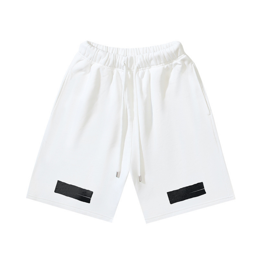 Off-White Off-W Monogram Shorts - Blanco Liso Blanco Logo Negro