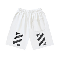 Off-White Off-W Monogram Shorts - Blanco Liso Blanco Logo Negro