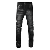 Amr Bandana Black Ripped Jeans Negro